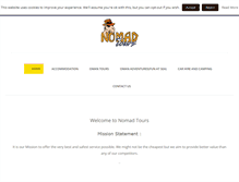 Tablet Screenshot of nomadtours.com